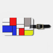 mondrischer Stil Gepäckanhänger (Vorderseite horizontal)