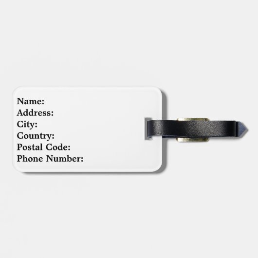 mondrischer Stil Gepäckanhänger (Rückseite horizontal)