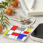 mondrischer Stil Schlüsselanhänger (Vorderseite rechts)