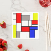 mondrischer Stil Serviette (Beispiel)