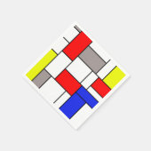 mondrischer Stil Serviette (Ecke)