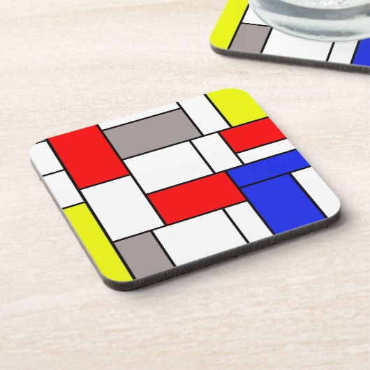 mondrischer Stil Untersetzer (Linke Seite)