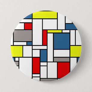 Mondrisches Design Button