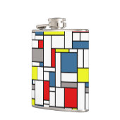 Mondrisches Design Flachmann (Links)