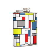 Mondrisches Design Flachmann (Rechts)