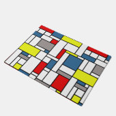 Mondrisches Design Fußmatte (Schrägansicht)