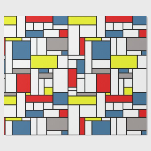 Mondrisches Design Geschenkpapier (Flach)