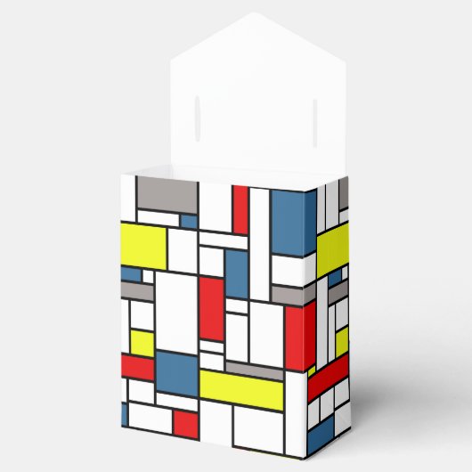 Mondrisches Design Geschenkschachtel (Geöffnet)