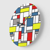 Mondrisches Design Große Wanduhr (Winkel)
