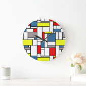 Mondrisches Design Große Wanduhr (Zuhause)