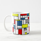 Mondrisches Design Kaffeetasse (Links)