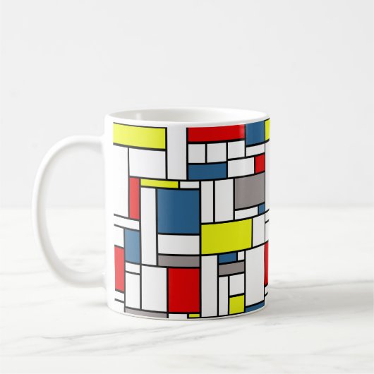 Mondrisches Design Kaffeetasse (Links)