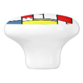 Mondrisches Design Keramikknauf (Seitenansicht)