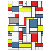 Mondrisches Design Klemmbrett (Rückseite)