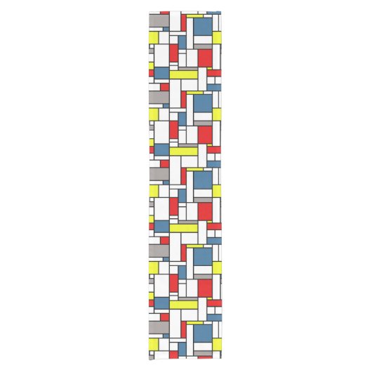 Mondrisches Design Kurzer Tischläufer (Vorderseite)