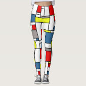 Mondrisches Design Leggings (Vorderseite)