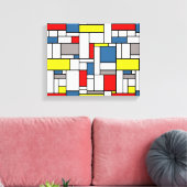 Mondrisches Design Leinwanddruck (Insitu (Wohnzimmer))