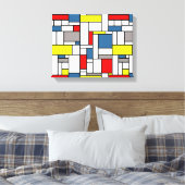 Mondrisches Design Leinwanddruck (Insitu (Schlafzimmer))