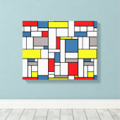 Mondrisches Design Leinwanddruck (Insitu (Holzboden))