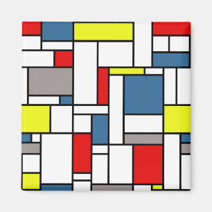 Mondrisches Design Magnet