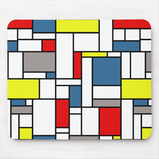 Mondrisches Design Mousepad (Vorne)