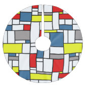 Mondrisches Design Polyester Weihnachtsbaumdecke (Vorderseite)