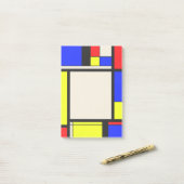 Mondrisches Design Post-it Klebezettel (Auf Schreibtisch)