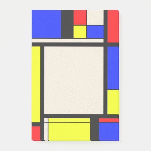 Mondrisches Design Post-it Klebezettel (Vorderseite)