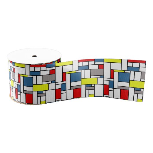 Mondrisches Design Ripsband (Spule)