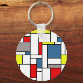 Mondrisches Design Schlüsselanhänger (Vorderseite)