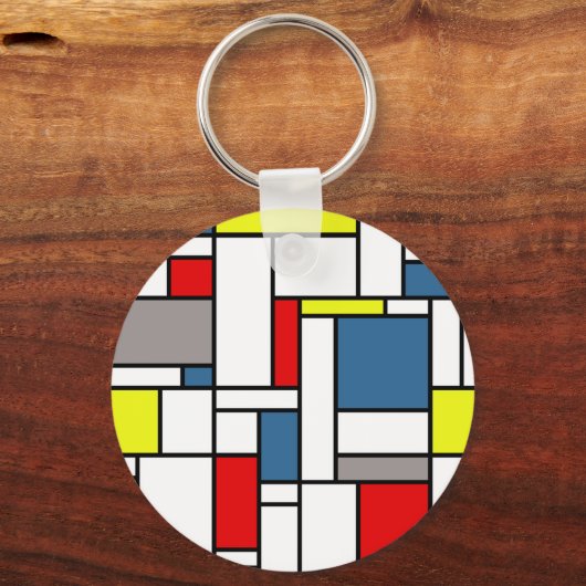 Mondrisches Design Schlüsselanhänger (Vorderseite)