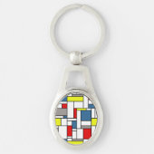 Mondrisches Design Schlüsselanhänger (Vorderseite)