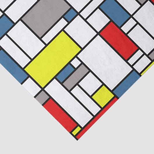 Mondrisches Design Seidenpapier (Ausschnitt)