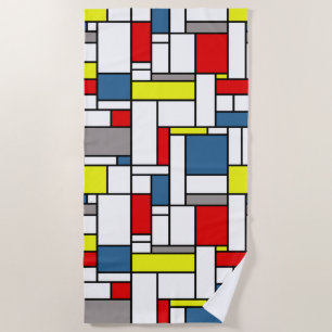 Mondrisches Design Strandtuch