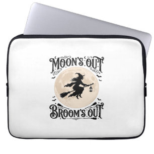 Monds hinaus Besen hinaus Hexe Halloween Laptopschutzhülle
