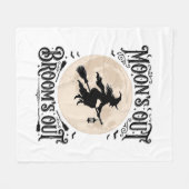 Monds raus Besen raus Hexe Halloween Fleecedecke (Vorderseite (Horizontal))
