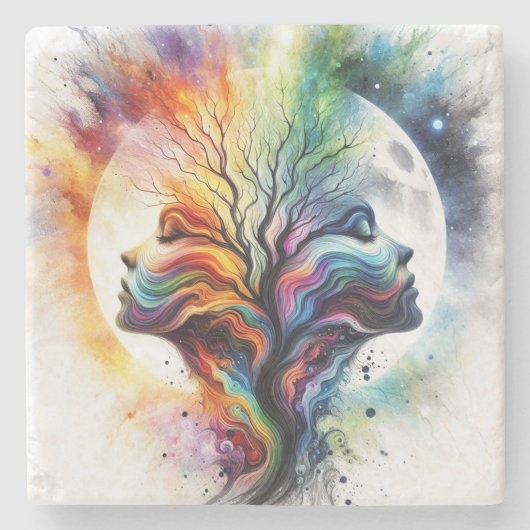 Mondsaison Steinuntersetzer (Vorderseite)