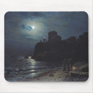 Mondschein am Rand eines Sees, 1870 Mousepad
