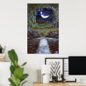 Mondschein-Fall-Kunst-Druck-Plakat Poster (Heimbüro)