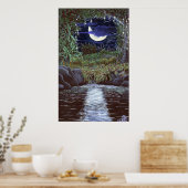 Mondschein-Fall-Kunst-Druck-Plakat Poster (Küche)