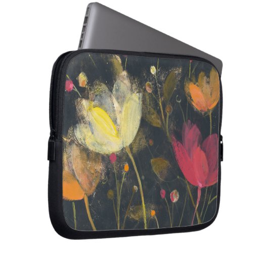 Mondschein-Garten auf Schwarzem Laptopschutzhülle (Vorne Rechts)