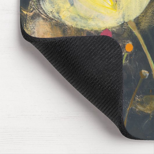 Mondschein-Garten auf Schwarzem Mousepad (Ecke)