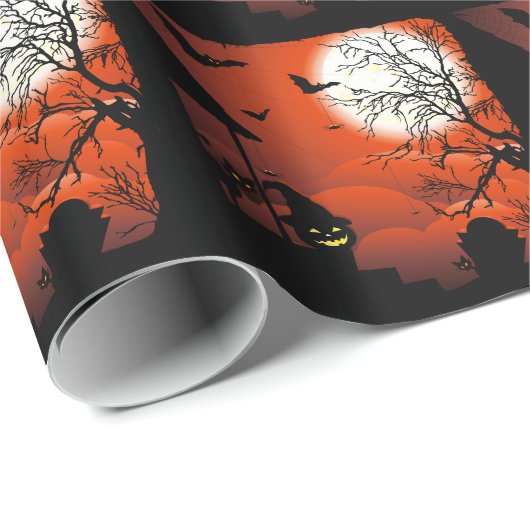 Mondschein Halloweens blutiges NightmareWrapping Geschenkpapier (Rolleneckpunkt)