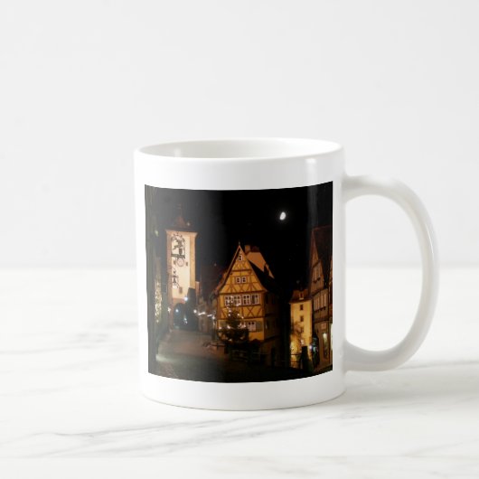 Mondschein in Rothenburg Kaffeetasse (Rechts)