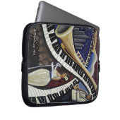 Mondschein-Jazz-Laptop-Hülse Laptopschutzhülle (Vorne Rechts)
