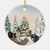 Mondschein Keramik Ornament (Vorne)