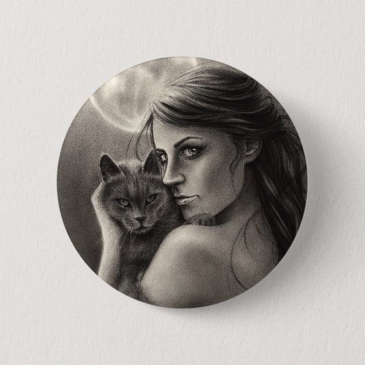 Mondschein-Knopf Button (Vorderseite)