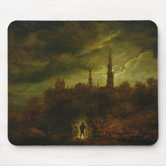 Mondschein-Landschaft Mousepad (Vorne)