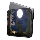 Mondschein-Miezekatze Laptopschutzhülle (Vorderseite Links)