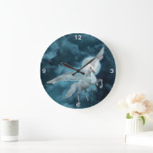 Mondschein Pegasus Große Wanduhr (Zuhause)